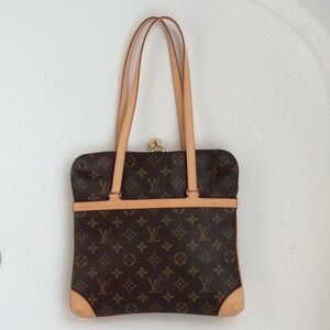 Louis Vuitton Brown Monogram Canvas Tote with Natural Vachetta Trim